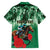 Personalized Belmont Horse Racing Family Matching Off Shoulder Short Dress and Hawaiian Shirt Run for the Carnations