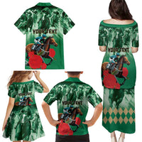 Personalized Belmont Horse Racing Family Matching Puletasi and Hawaiian Shirt Run for the Carnations