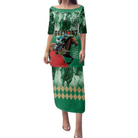 Personalized Belmont Horse Racing Family Matching Puletasi and Hawaiian Shirt Run for the Carnations