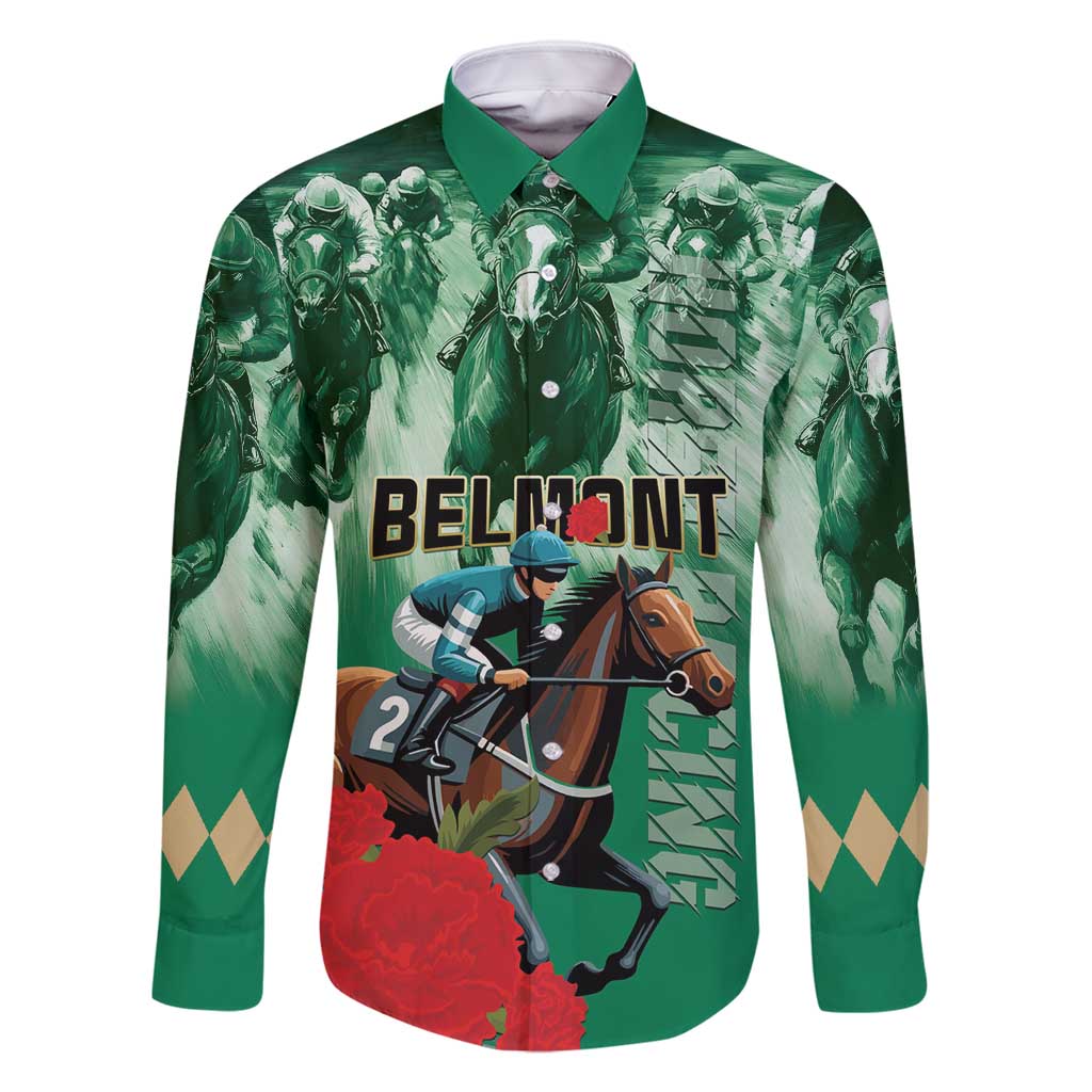 Personalized Belmont Horse Racing Family Matching Tank Maxi Dress and Hawaiian Shirt Run for the Carnations