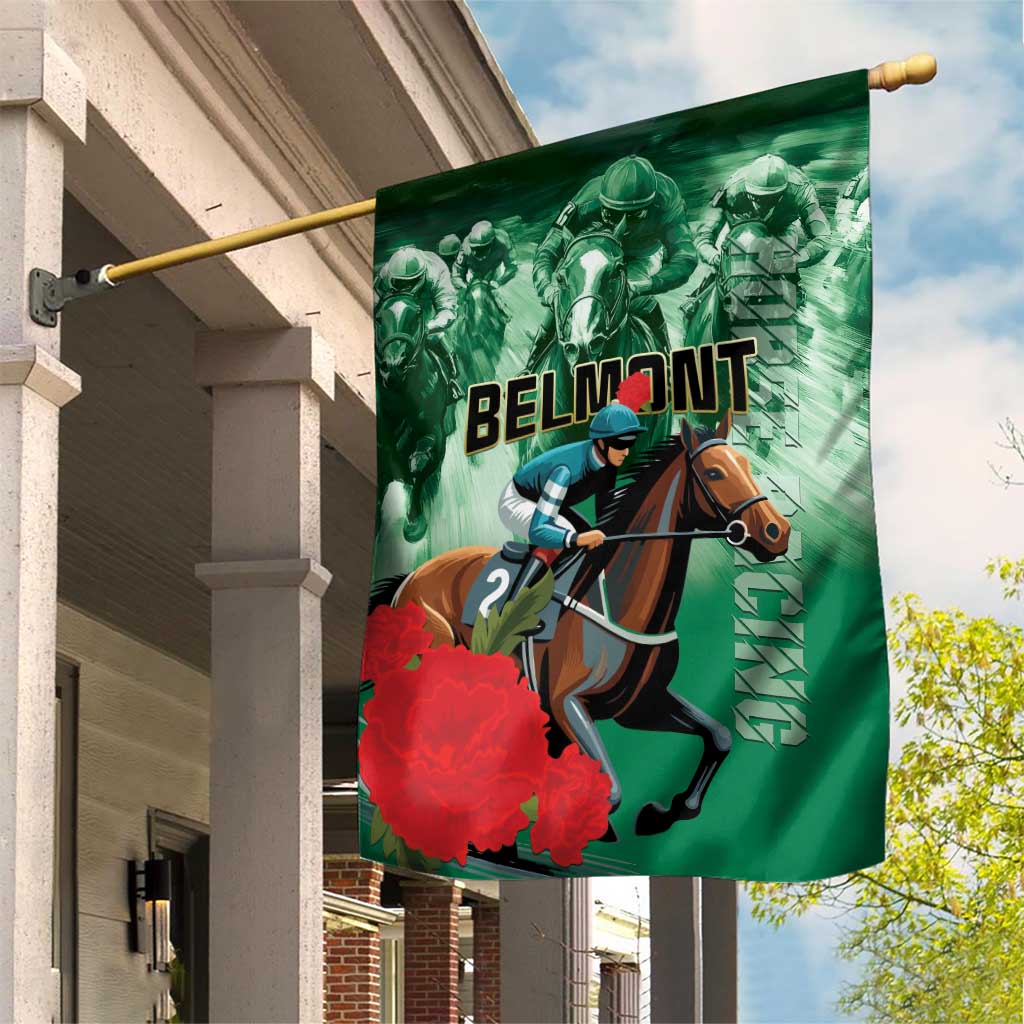 Belmont Horse Racing Garden Flag Run for the Carnations