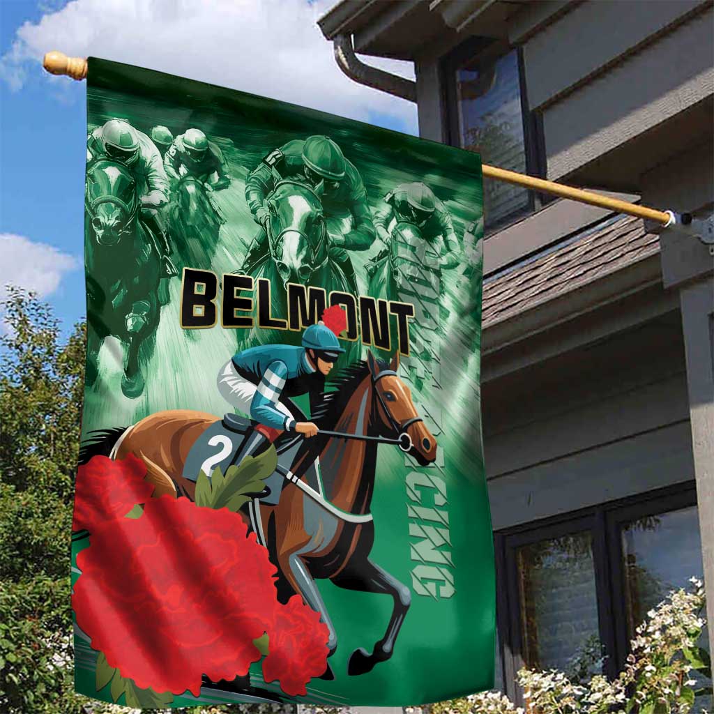 Belmont Horse Racing Garden Flag Run for the Carnations