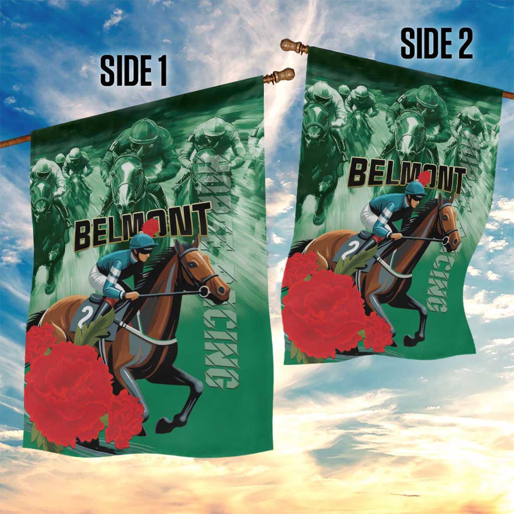 Belmont Horse Racing Garden Flag Run for the Carnations