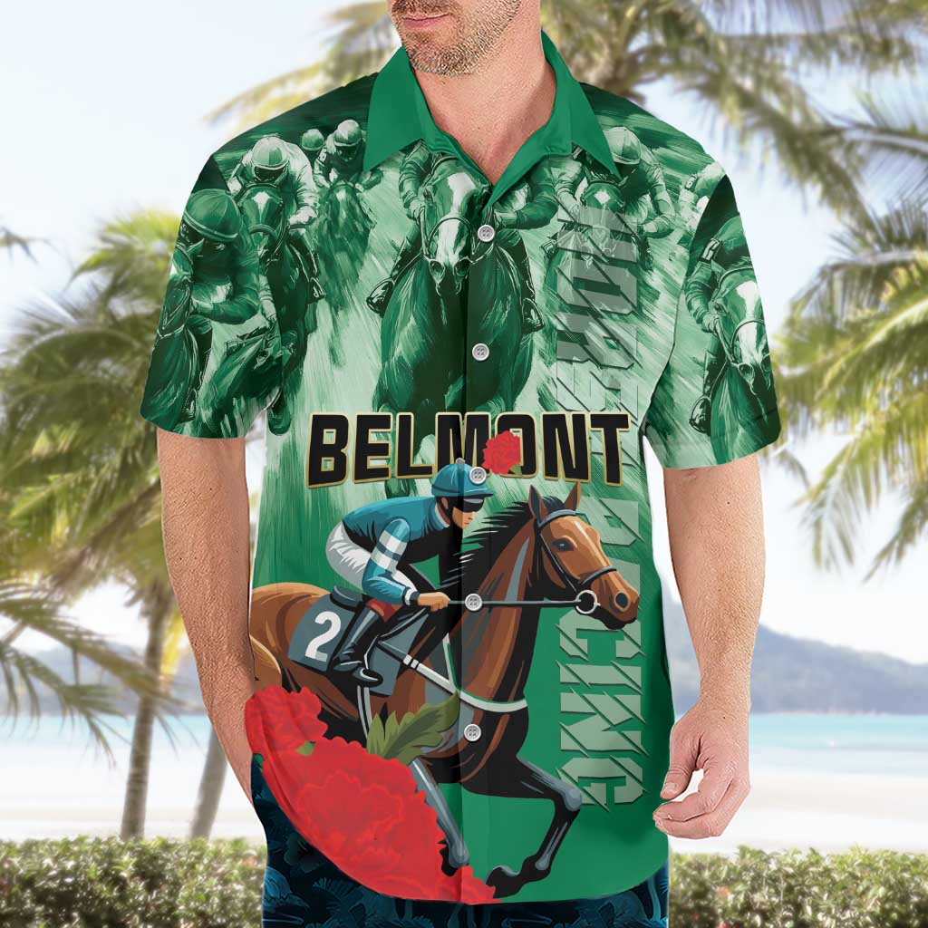 Personalized Belmont Horse Racing Hawaiian Shirt Run for the Carnations