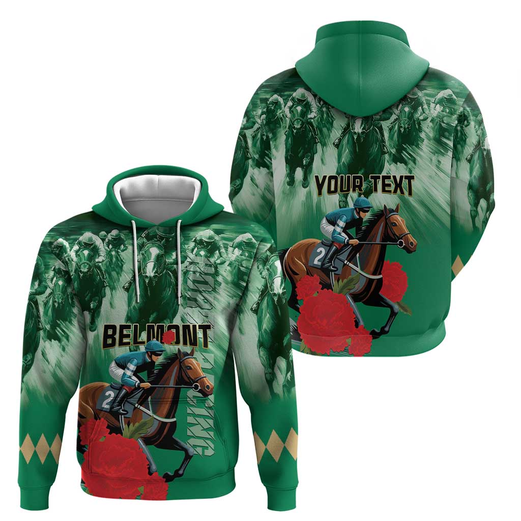 Personalized Belmont Horse Racing Hoodie Run for the Carnations