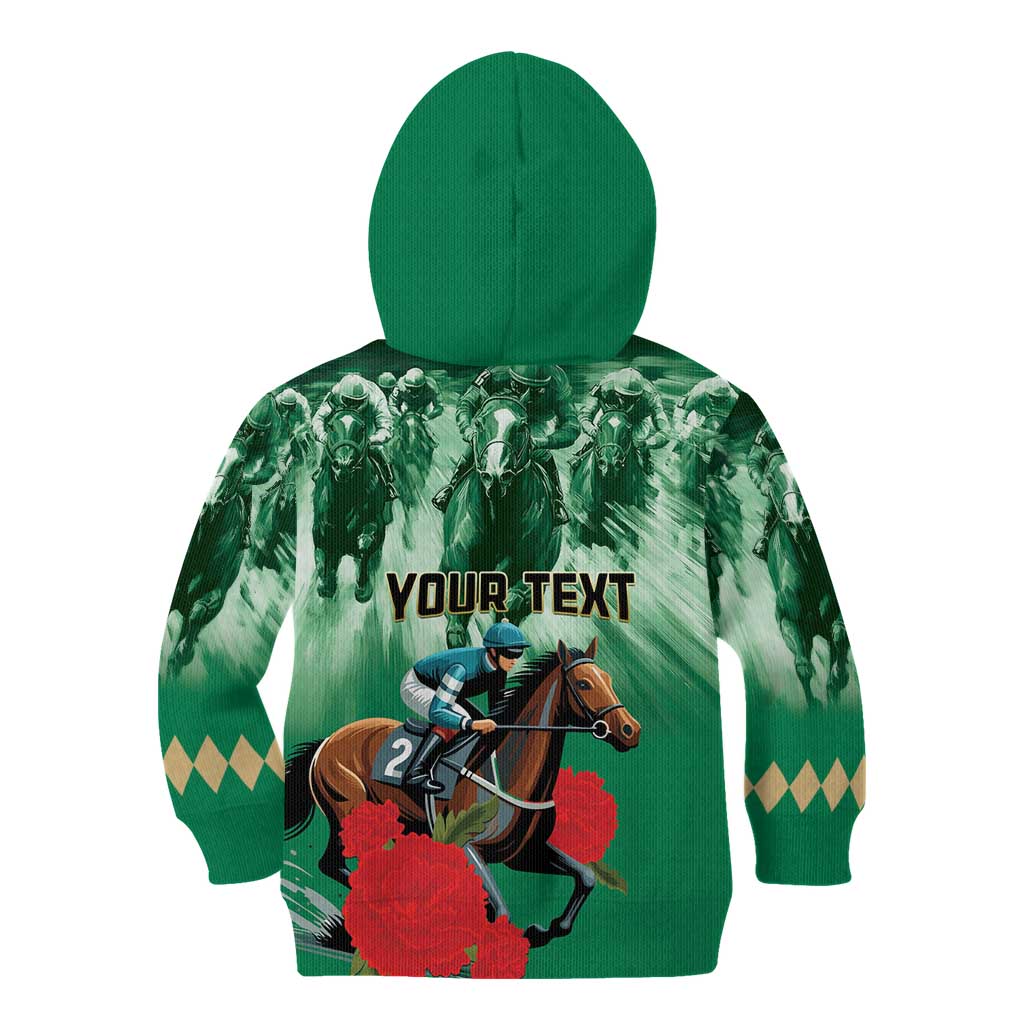 Personalized Belmont Horse Racing Kid Hoodie Run for the Carnations
