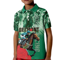 Personalized Belmont Horse Racing Kid Polo Shirt Run for the Carnations