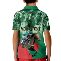 Personalized Belmont Horse Racing Kid Polo Shirt Run for the Carnations