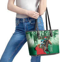 Belmont Horse Racing Leather Tote Bag Run for the Carnations