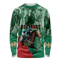 Personalized Belmont Horse Racing Long Sleeve Shirt Run for the Carnations