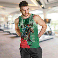 Personalized Belmont Horse Racing Men Tank Top Run for the Carnations