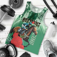 Personalized Belmont Horse Racing Men Tank Top Run for the Carnations