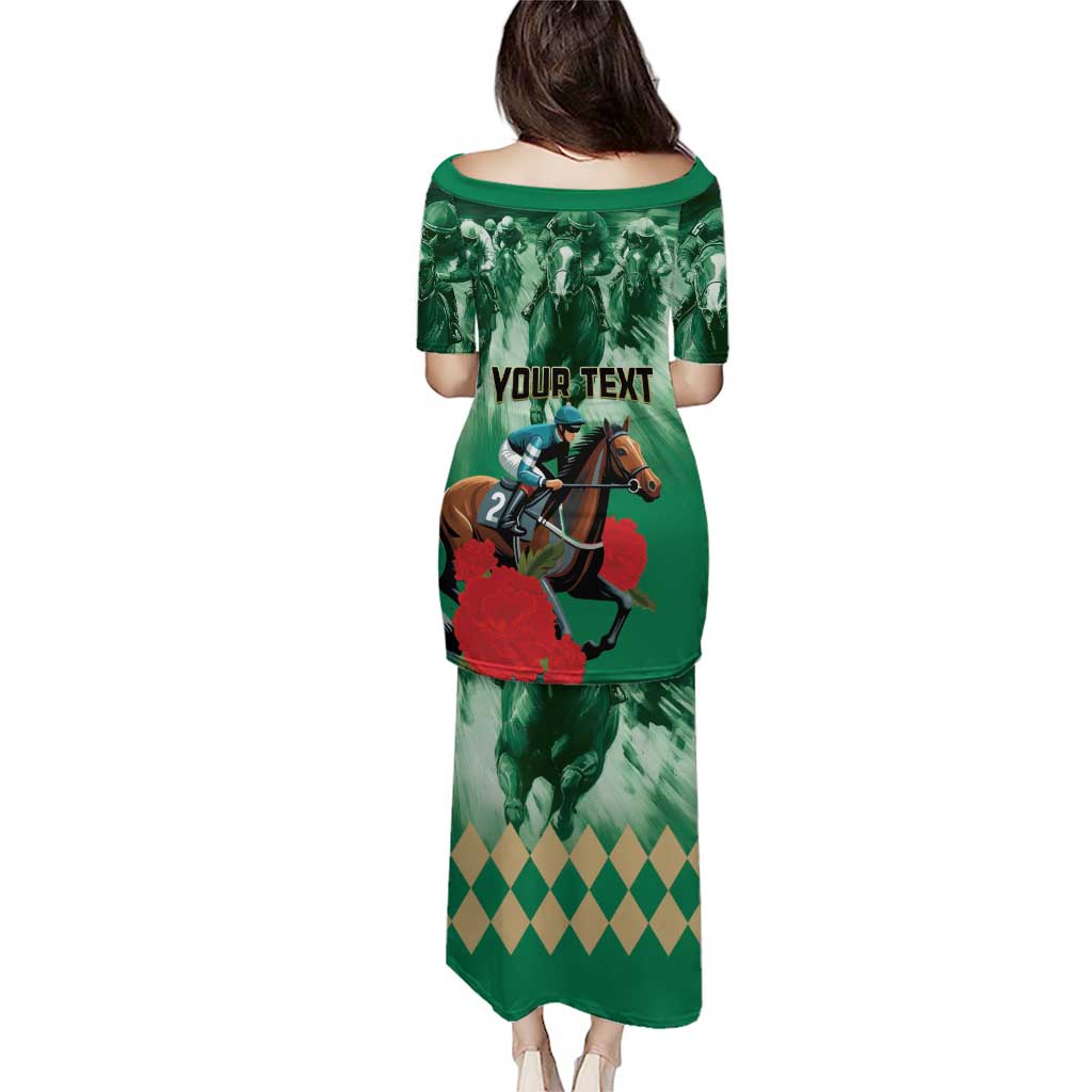 Personalized Belmont Horse Racing Puletasi Run for the Carnations