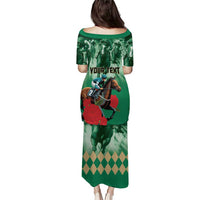 Personalized Belmont Horse Racing Puletasi Run for the Carnations