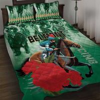 Belmont Horse Racing Quilt Bed Set Run for the Carnations