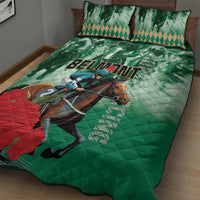 Belmont Horse Racing Quilt Bed Set Run for the Carnations