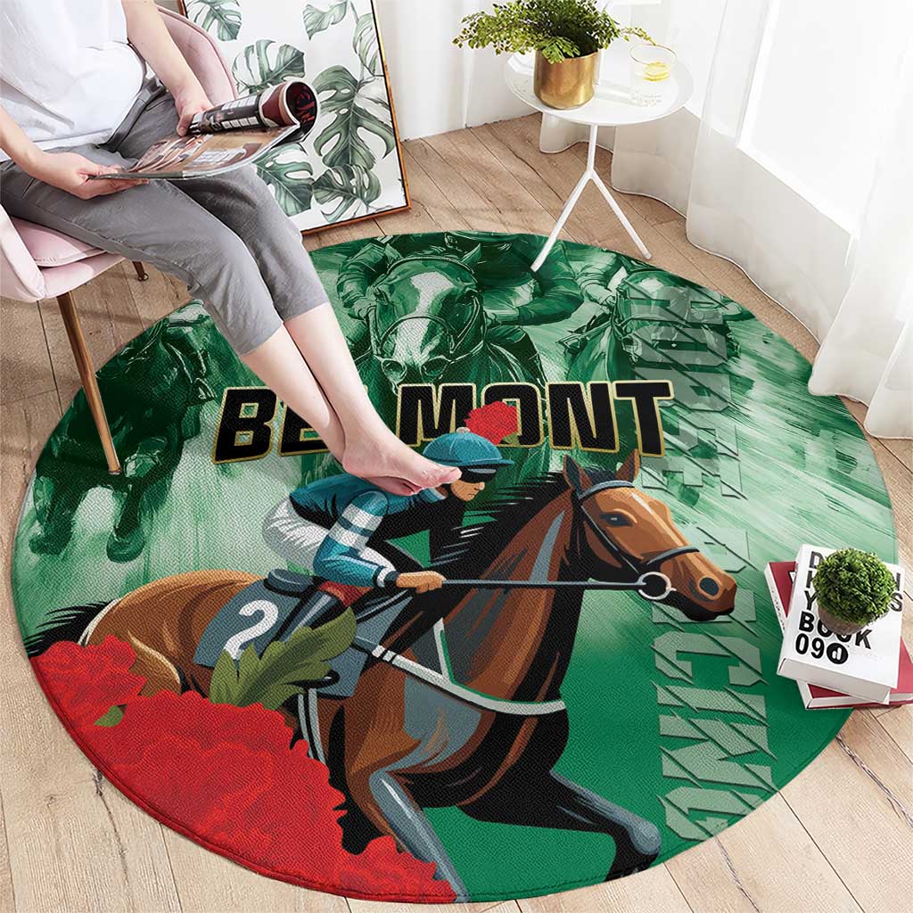 Belmont Horse Racing Round Carpet Run for the Carnations