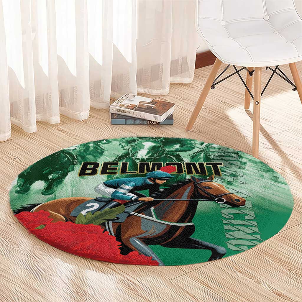 Belmont Horse Racing Round Carpet Run for the Carnations