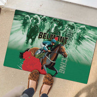Belmont Horse Racing Rubber Doormat Run for the Carnations