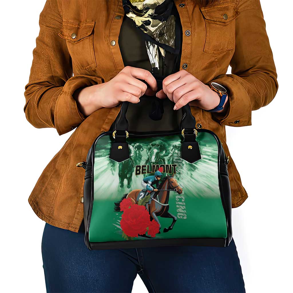 Belmont Horse Racing Shoulder Handbag Run for the Carnations