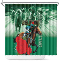 Belmont Horse Racing Shower Curtain Run for the Carnations