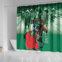 Belmont Horse Racing Shower Curtain Run for the Carnations