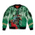 Personalized Belmont Horse Racing Sleeve Zip Bomber Jacket Run for the Carnations