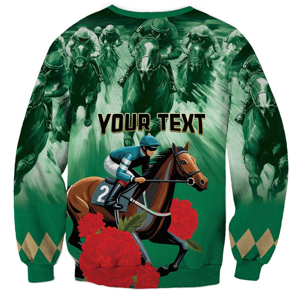 Personalized Belmont Horse Racing Sweatshirt Run for the Carnations