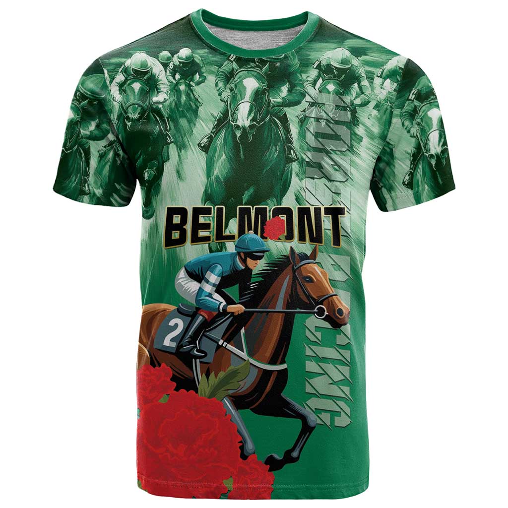 Personalized Belmont Horse Racing T Shirt Run for the Carnations
