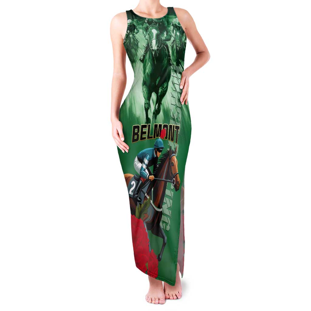 Personalized Belmont Horse Racing Tank Maxi Dress Run for the Carnations