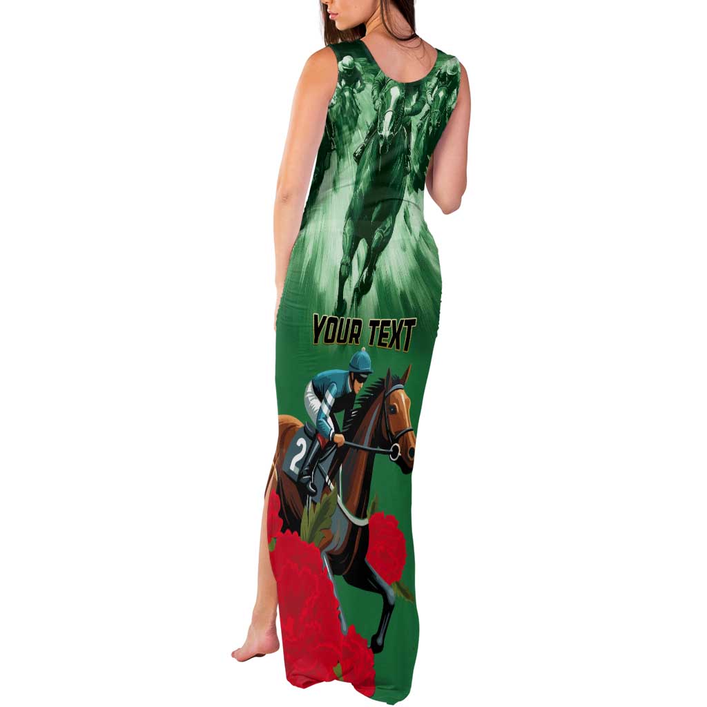 Personalized Belmont Horse Racing Tank Maxi Dress Run for the Carnations