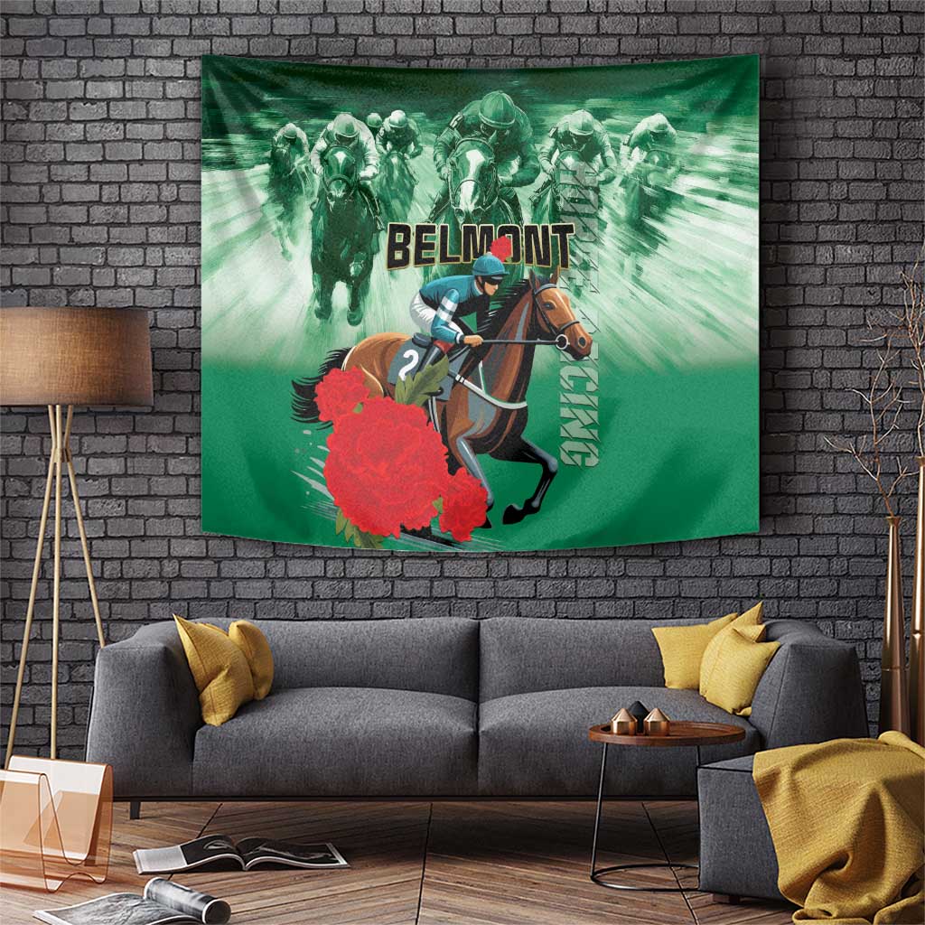 Belmont Horse Racing Tapestry Run for the Carnations