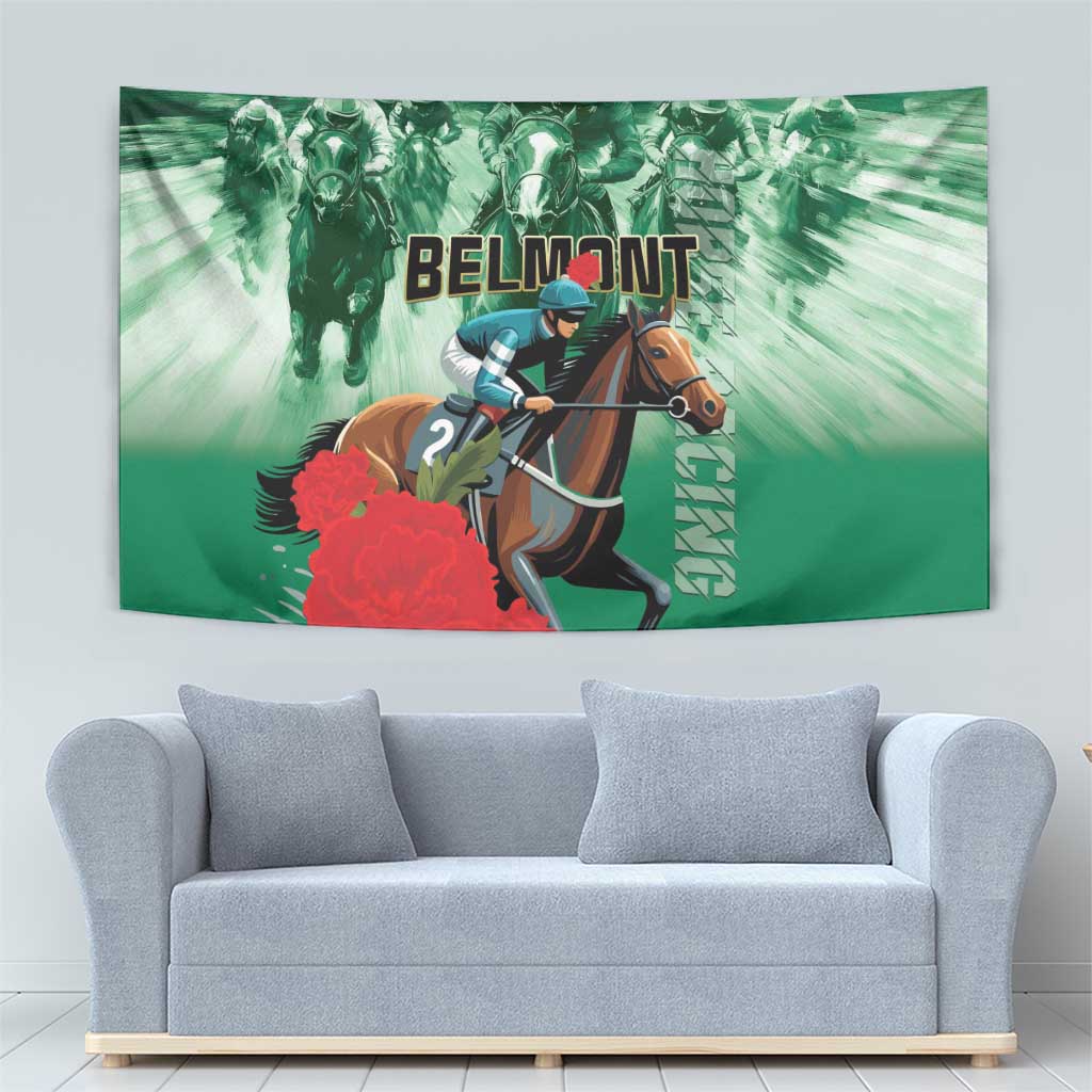 Belmont Horse Racing Tapestry Run for the Carnations