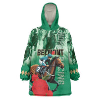 Personalized Belmont Horse Racing Wearable Blanket Hoodie Run for the Carnations