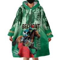 Personalized Belmont Horse Racing Wearable Blanket Hoodie Run for the Carnations