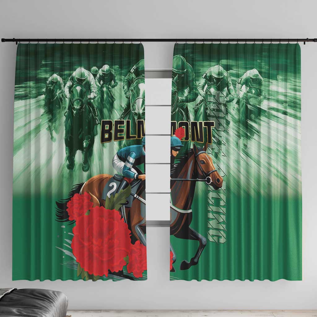 Belmont Horse Racing Window Curtain Run for the Carnations
