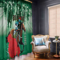 Belmont Horse Racing Window Curtain Run for the Carnations