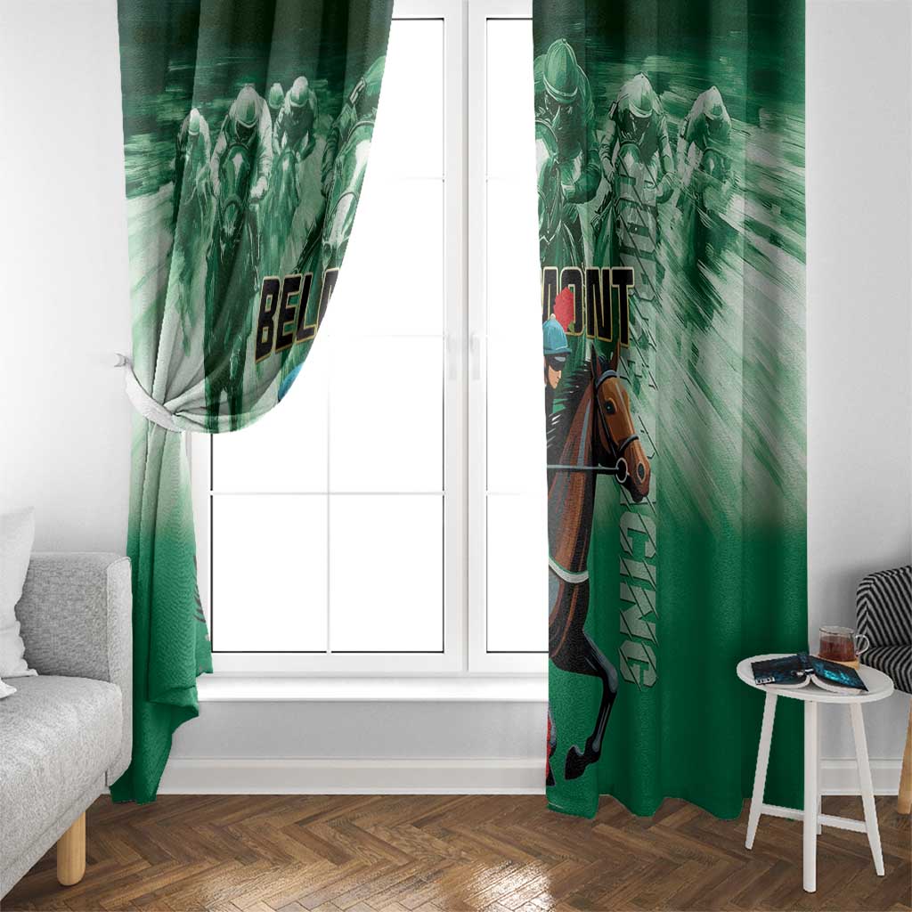 Belmont Horse Racing Window Curtain Run for the Carnations
