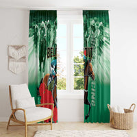 Belmont Horse Racing Window Curtain Run for the Carnations