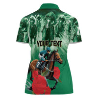 Personalized Belmont Horse Racing Women Polo Shirt Run for the Carnations