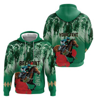 Personalized Belmont Horse Racing Zip Hoodie Run for the Carnations