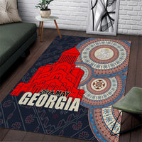 Georgia Independence Day Area Rug Holy Trinity Cathedral of Tbilisi - Wonder Print Shop