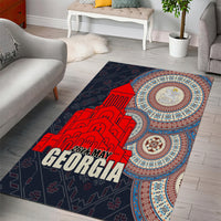 Georgia Independence Day Area Rug Holy Trinity Cathedral of Tbilisi - Wonder Print Shop