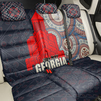 Georgia Independence Day Back Car Seat Cover Holy Trinity Cathedral of Tbilisi - Wonder Print Shop