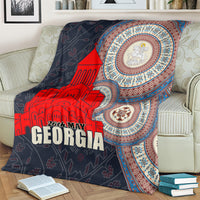 Georgia Independence Day Blanket Holy Trinity Cathedral of Tbilisi