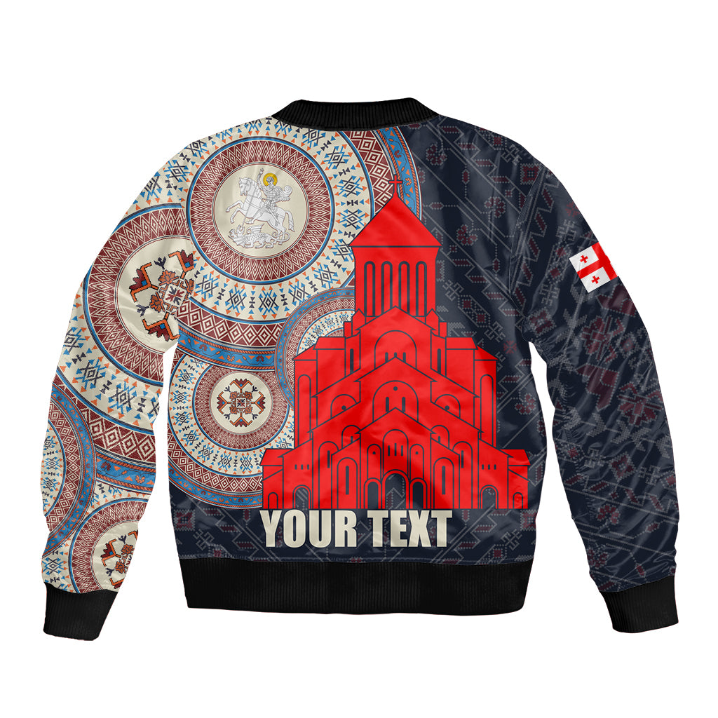 Georgia Independence Day Bomber Jacket Holy Trinity Cathedral of Tbilisi - Wonder Print Shop