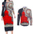 Georgia Independence Day Couples Matching Long Sleeve Bodycon Dress and Long Sleeve Button Shirt Holy Trinity Cathedral of Tbilisi - Wonder Print Shop