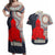 Georgia Independence Day Couples Matching Off Shoulder Maxi Dress and Hawaiian Shirt Holy Trinity Cathedral of Tbilisi - Wonder Print Shop