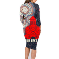 Georgia Independence Day Family Matching Long Sleeve Bodycon Dress and Hawaiian Shirt Holy Trinity Cathedral of Tbilisi - Wonder Print Shop