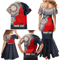 Georgia Independence Day Family Matching Mermaid Dress and Hawaiian Shirt Holy Trinity Cathedral of Tbilisi - Wonder Print Shop